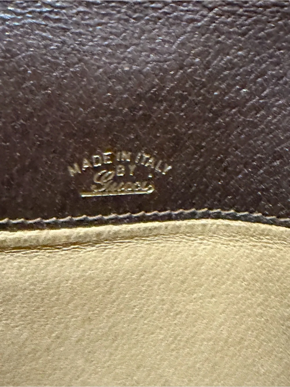 Gucci Brown Leather Document Folio Briefcase Vintage